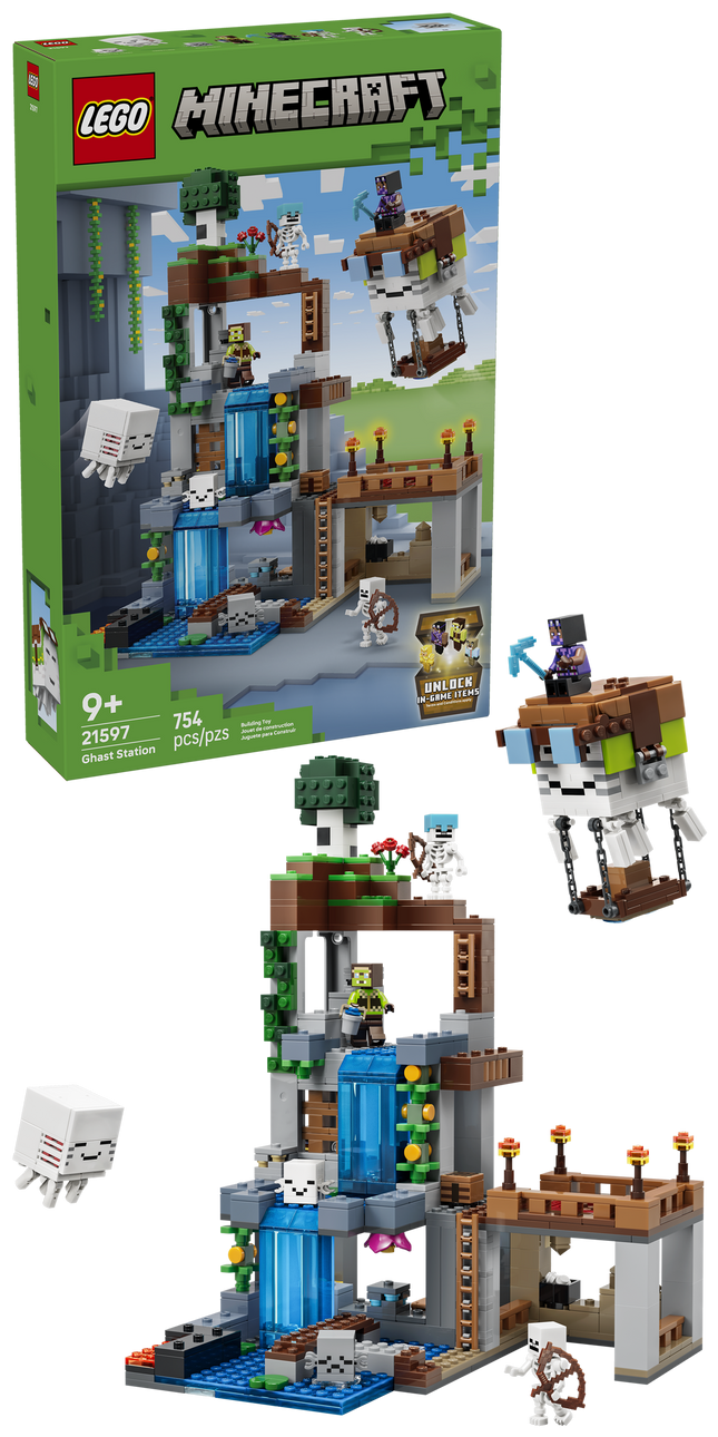 LEGO® Minecraft La station des Ghasts, Jeu de rôle inspiré du jeu vidéo 21597