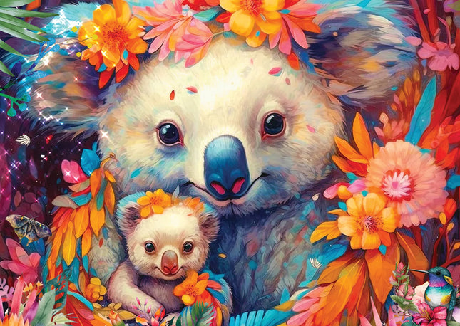 C-T Enjoy Koala Kuddles | 1000 Piece | AI Assistance
