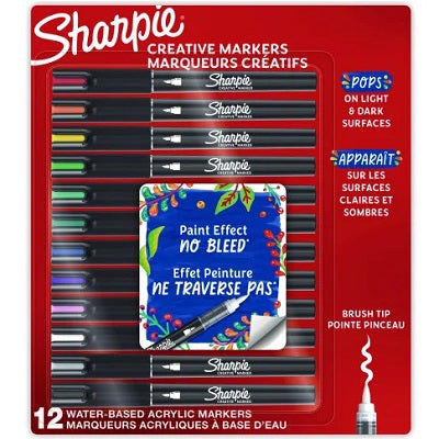 Brush Pen Set-Sharpie Creative Markers Assorted 12/Pk