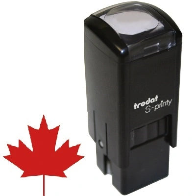 Timbre Encreur S-Printy, Petit, Feuille D’Érable, Rouge