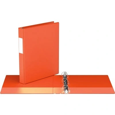 Reliure À Anneaux En D Sans Espace Essential De Davis Group, 1 Po, Orange