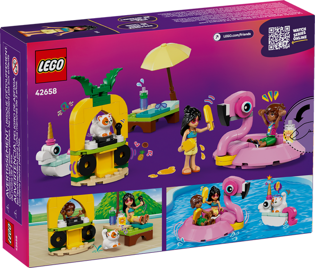 Lego Friends 42658 La soirée piscine avec la licorne et le flamant rose