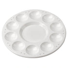 Palette ronde en plastique 10 trous pour mélanger la peinture