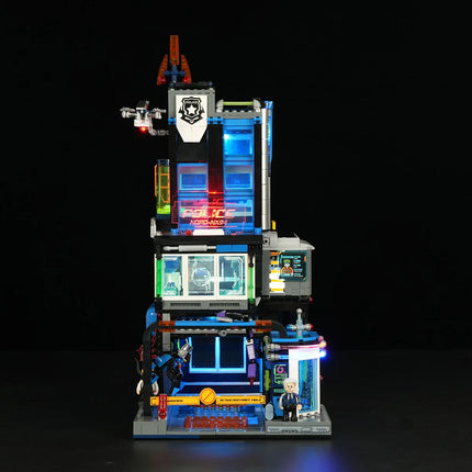 Lumibricks Quartier Général de la Police Cyberpunk