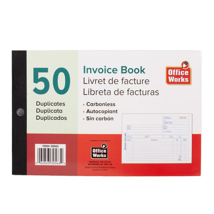 NCR2 Invoice Booklet 2 copies 5.5"X8.5"