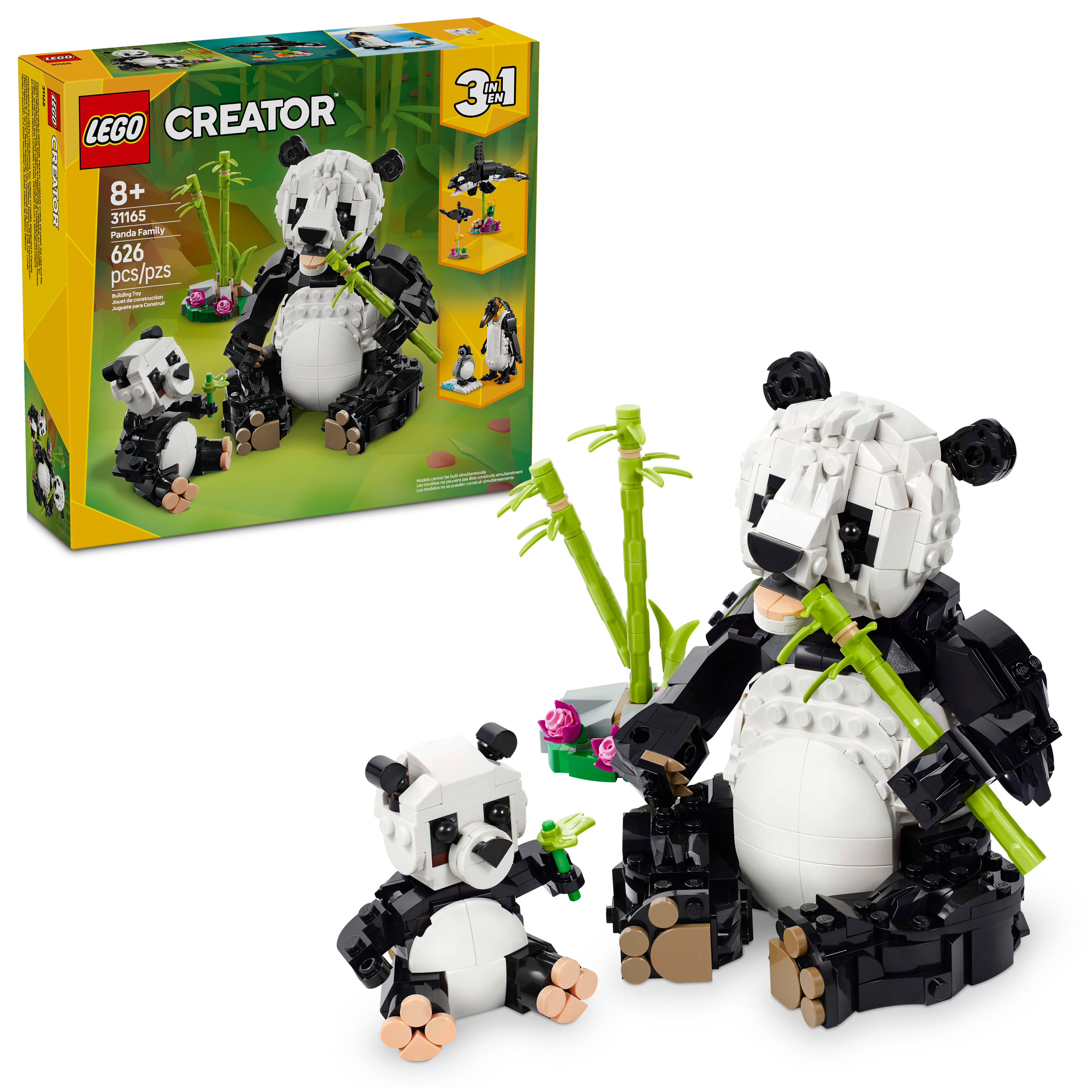 BANDAI WM 1/100セット LEGO® Creator 3in1 Wildlife: Panda Family Toy Set 31165 – La