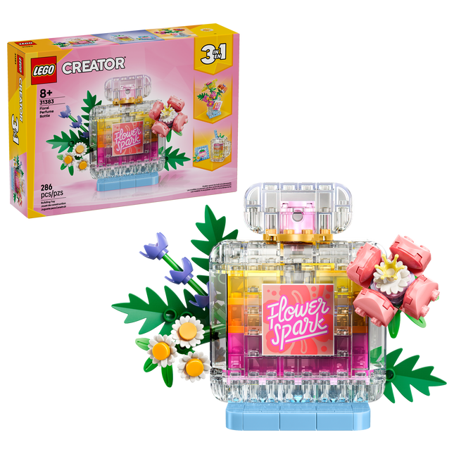 LEGO® Creator 3 en 1 Bouteille de Parfum au Décor Floral 31383
