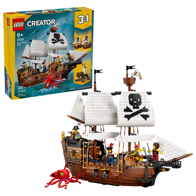 LEGO® Creator 3 en 1 Le Bateau Pirate Emblématique 31387