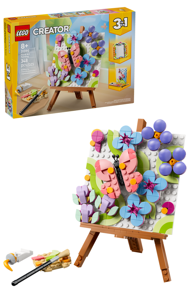 LEGO® Creator 3 en 1 Le Tableau Décoratif à Motifs Floraux 31390
