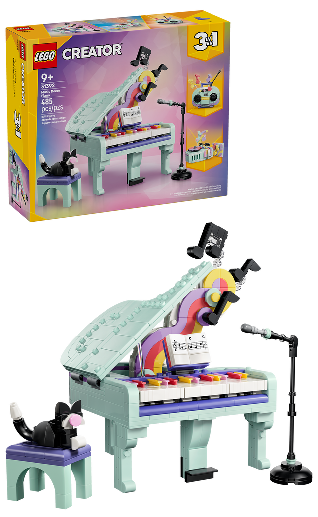 LEGO® Creator 3 en 1 Le Piano Décoratif avec le Chat 31392