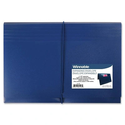 1.5" Expandable Poly Envelope, Letter Size, Blue 
