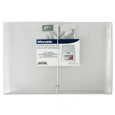 Enveloppe Extensible En Poly De 1,5 Po, Format Légal, Transparent