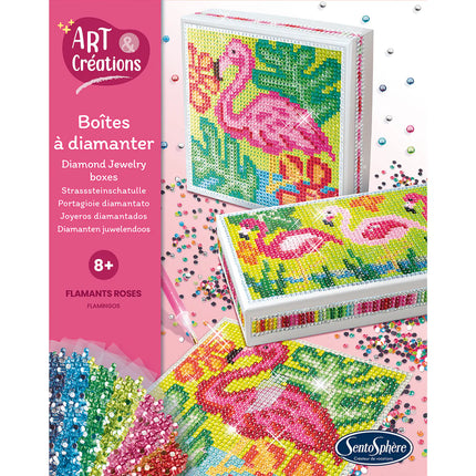 DIAMOND PAINTING KITS - PINK FLAMINGOS
