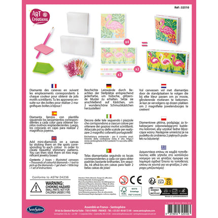 DIAMOND PAINTING KITS - PINK FLAMINGOS