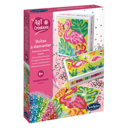 DIAMOND PAINTING KITS - PINK FLAMINGOS