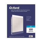 Box of 100 very thick anti-glare matt oxford protective sleeves for letters