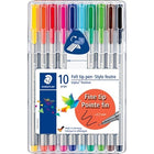 Marqueur triplus® Fineliner de Staedtler®, couleurs assorties, 10/pqt