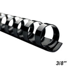 Bandes De Reliure En Plastique, 0,38 Po, Noir