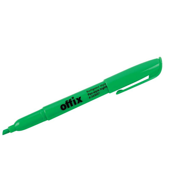 Surligneur style stylo Offix Vert