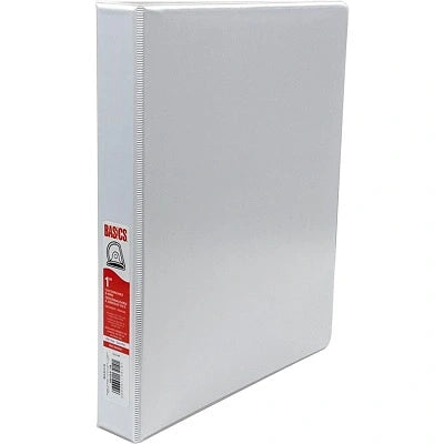 Binder-Overlay Basics Brand 1" D-Ring White (66660-13414)