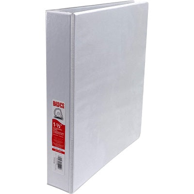 Binder-Overlay Basics Brand 1.5" D-Ring White (66660-13415)