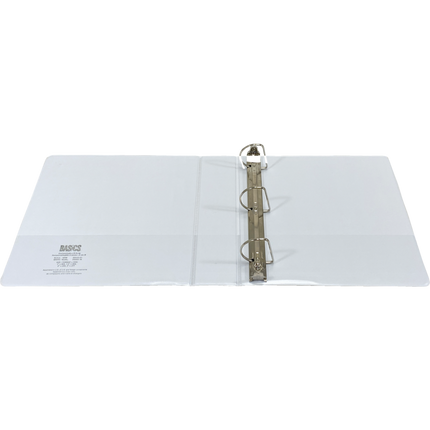 Basics Presentation D-Ring Binder, White