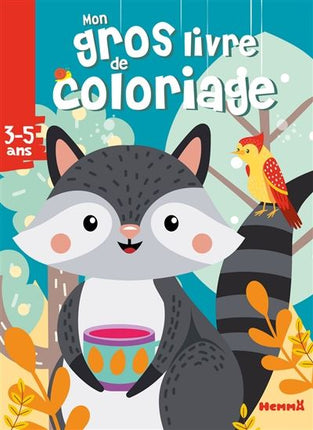 Mon gros livre de coloriage 3-5 ans raton-laveur