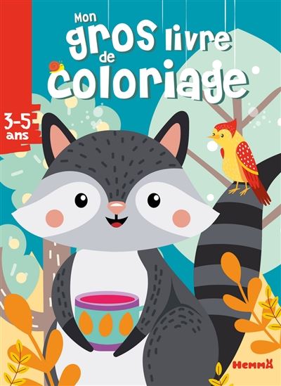 Mon gros livre de coloriage 3-5 ans raton-laveur