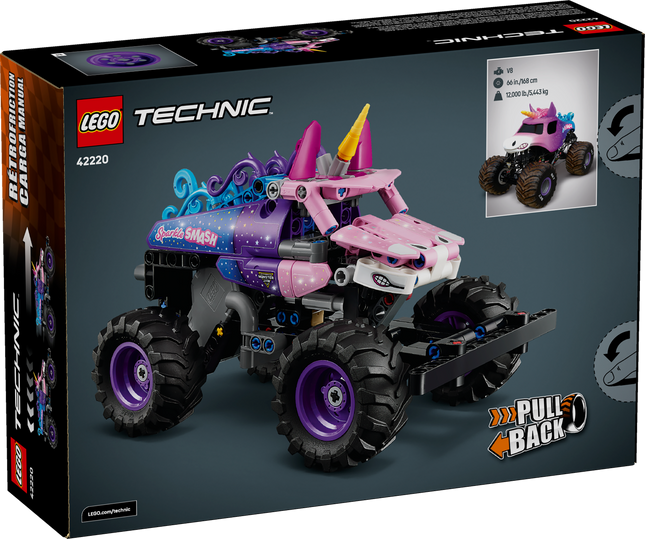 Lego Technic 42220 Monster Jam™ Sparkle Smash™ à rétrofriction