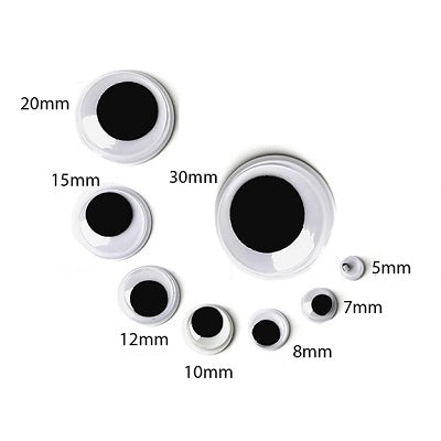 YEUX ECARQUILLES 10MM NOIR 100/PQT