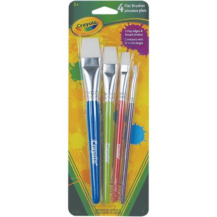 Flat Brushes Pk 4 Crayola