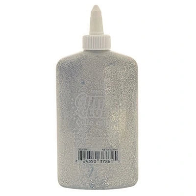 Glue-Glitter, Washable Silver 236Ml.