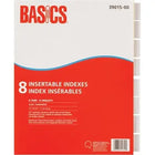 Basics Insertable Dividers, 8 Tabs, Transparent 