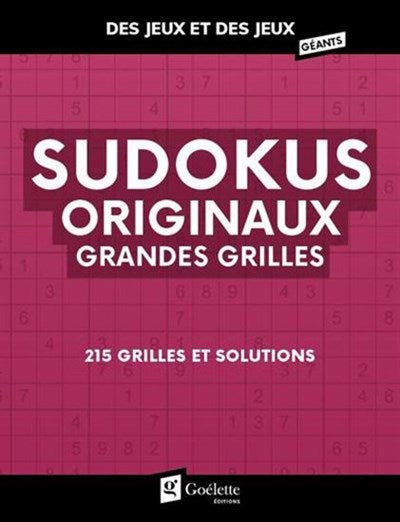 Sudokus originaux grandes grilles - livre