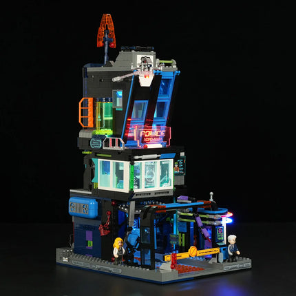 Lumibricks Quartier Général de la Police Cyberpunk