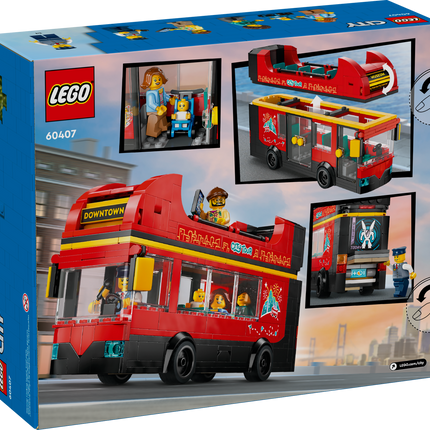Lego city 60407 red double-decker sightseeing bus