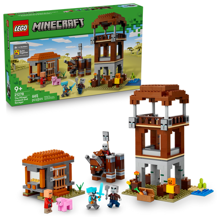 Lego Minecraft 21278 Raider Outpost and Ravager