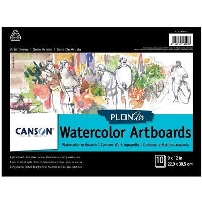 Bloc De Carton D'Art - Plein Air Aquarelle 9X12, 10 Feuilles