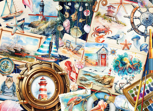 C-T Cobble Carnet de croquis de bord de mer | 1000 pièces