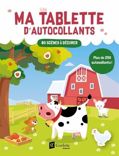 Tablette d'autocollants ferme : 80 scènes à décorer