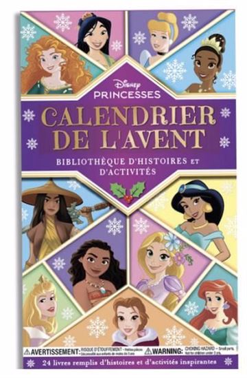 Calendrier de l'avent Disney princesses: bibliothèque d'histoires et d'activités