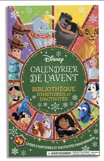 Disney - Calendrier de l'Avent : Bibliothèque d’histoires et d’activités