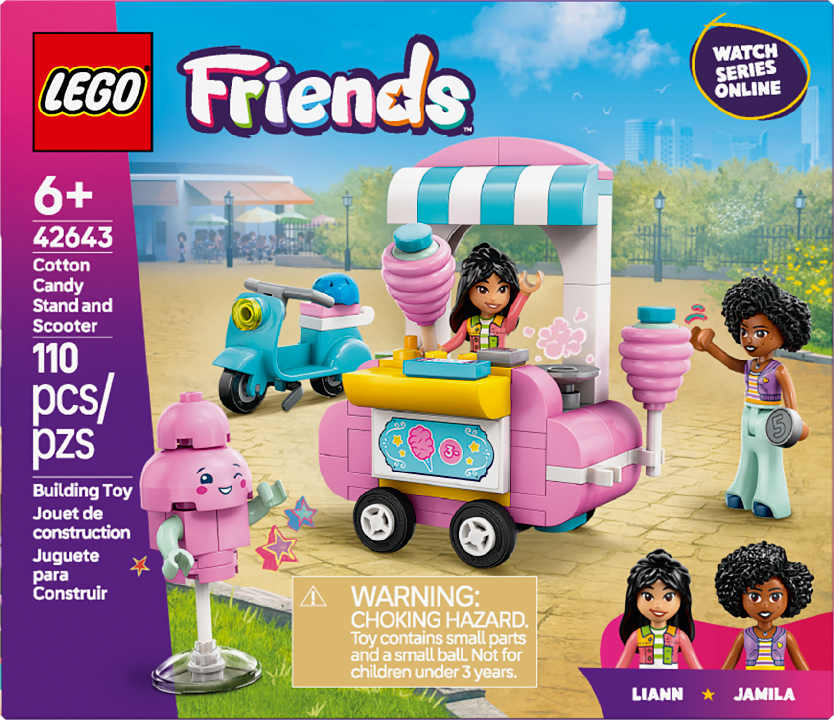 LEGO® Friends Cotton Candy Stand & Scouter, Toy, Pretend Play