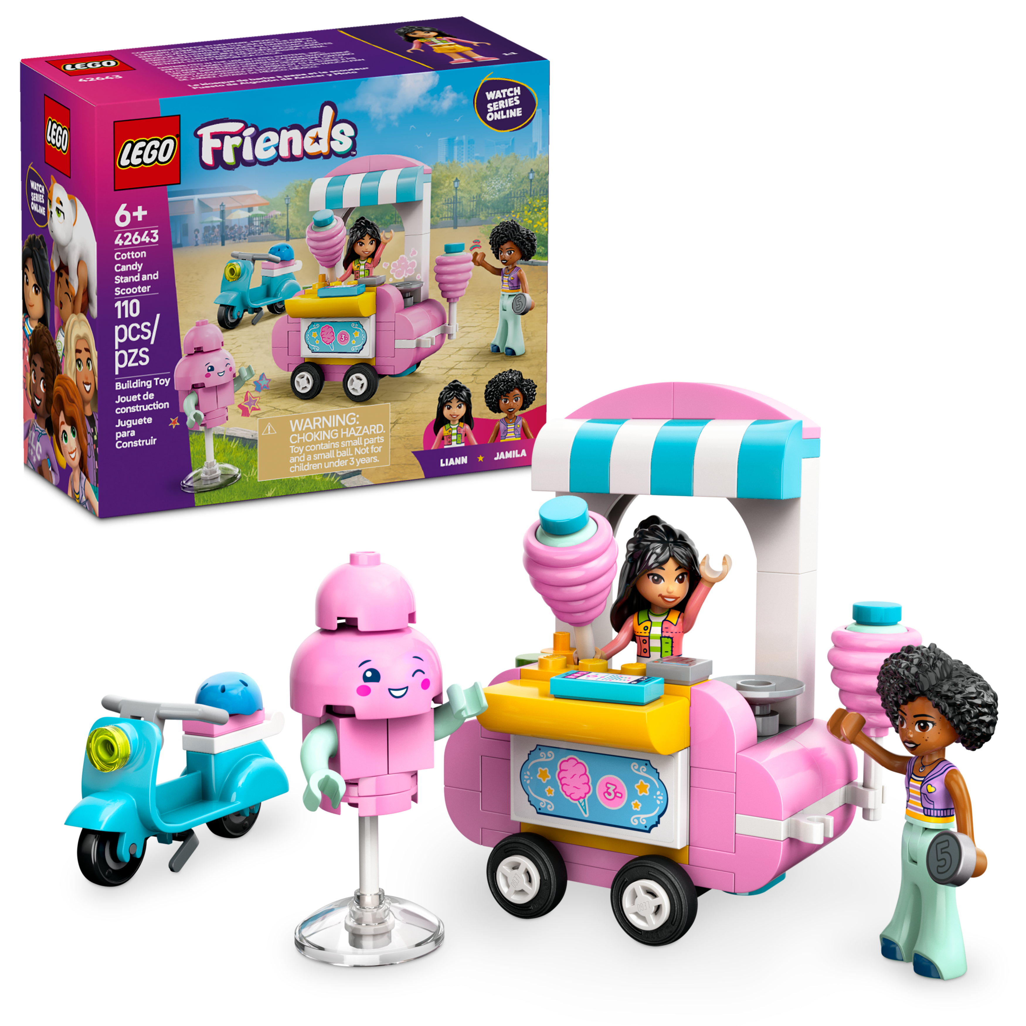 LEGO® Friends Cotton Candy Stand & Scouter, Toy, Pretend Play