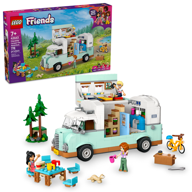 LEGO® Friends L’aventure en autocaravane de l’amitié, Ensemble de construction de jeu de rôle 42663