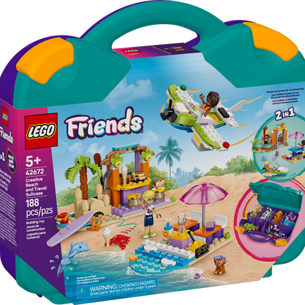 LEGO® Friends La valise créative de plage et de voyage, Ensemble de jouet à construire 42672