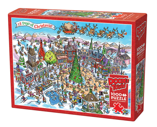 CT Cobble DoodleTown: 12 Days of Christmas | 1000 Pieces 