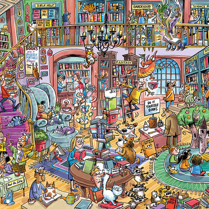 CT Cobble Hill DoodleTown: Bookshop Bedlam | 1000 Piece