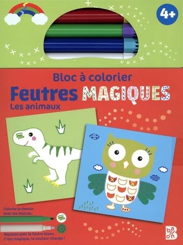Bloc à colorier avec feutres magiques - Les animaux