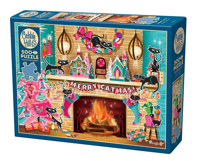 C-T Cobble Hill Merry Catmas | 500 Piece